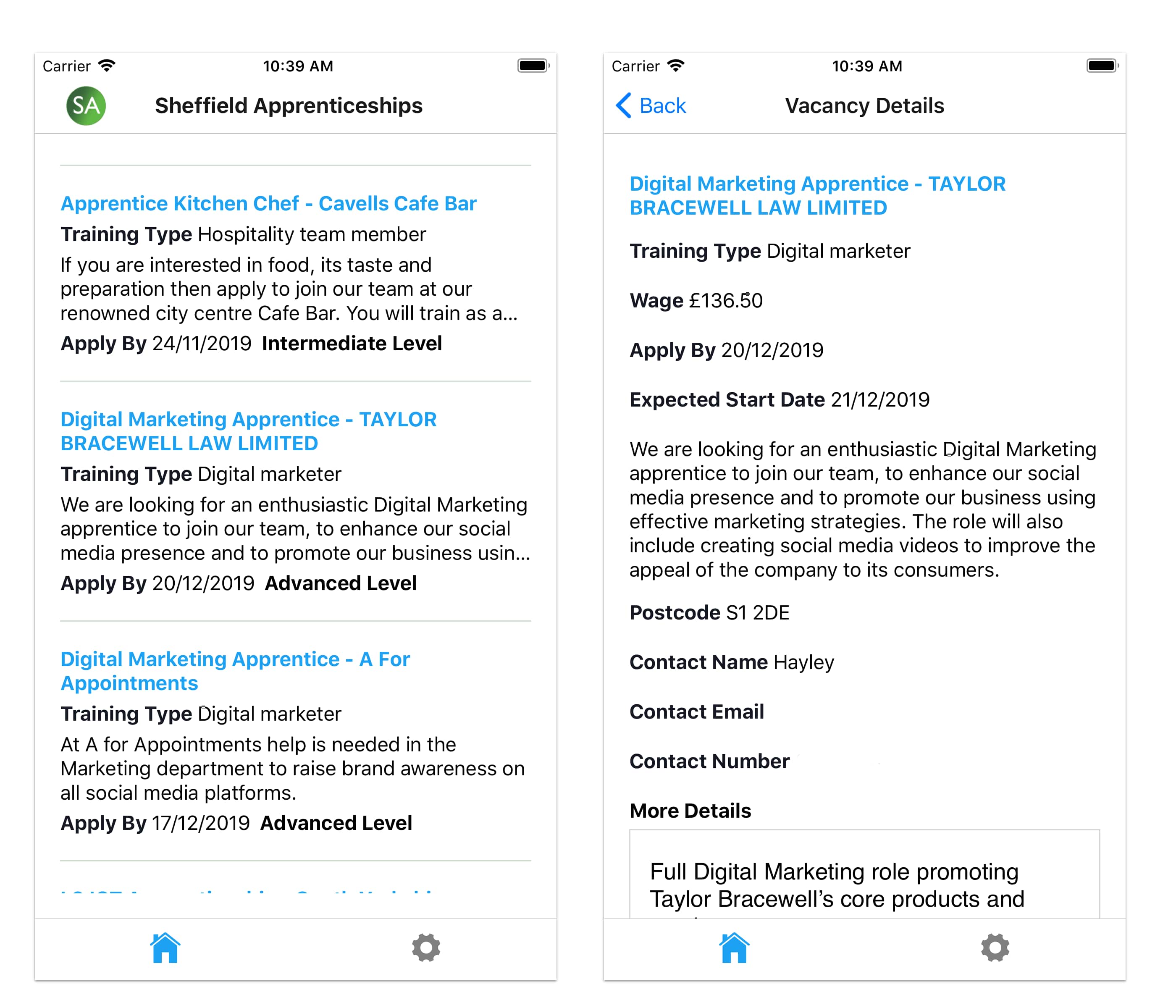 app screenshot list